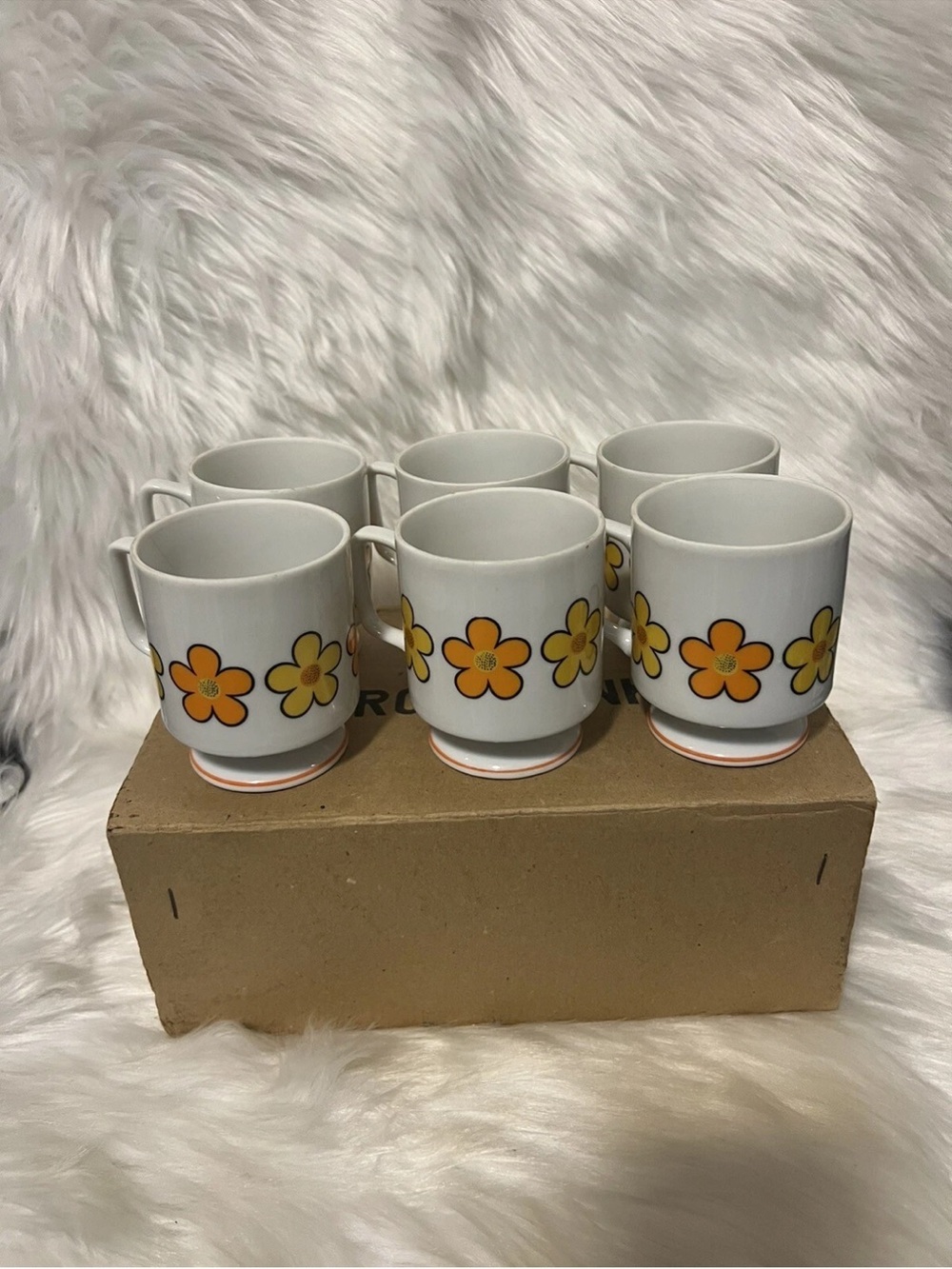 Vintage Buttercup Japan Cider Coffee Mug X 6